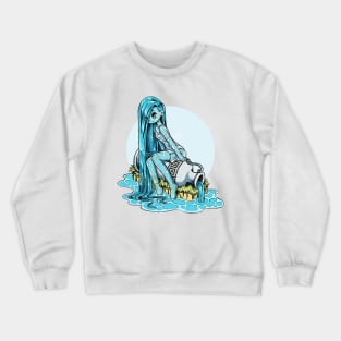 aquarius water nymph Crewneck Sweatshirt